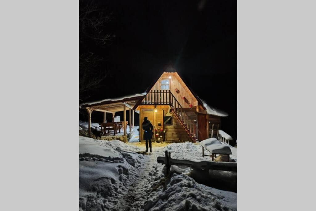 Log Cabin Uvac Nova Varos Exterior photo